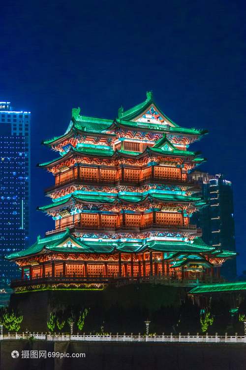 南昌地標滕王閣夜景